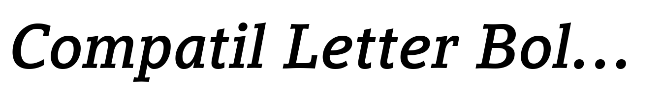 Compatil Letter Bold Italic
